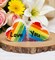 Ceramic Rainbow Hearts Salt and Pepper Shakers, Kitchen Decor, Pride Month Decor